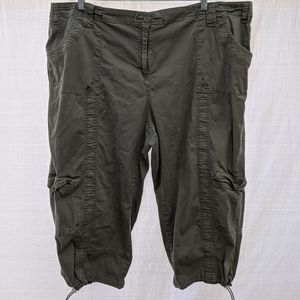 Style & Co Green Crop/Capri Cargo Pants Size 24